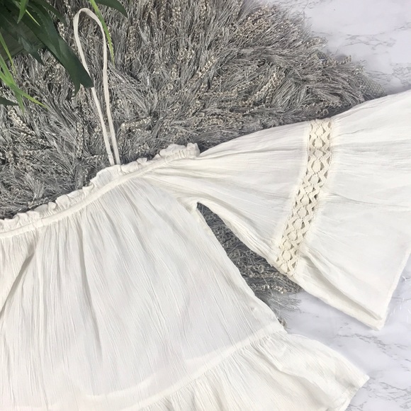 Zara | Off the Shoulder White Top - Picture 6 of 7